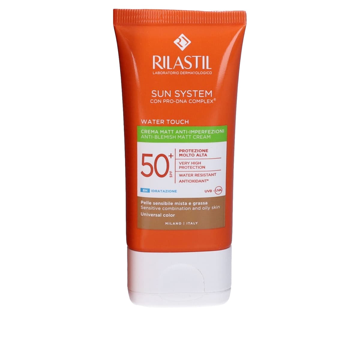 Rilastil Sun System Water Touch Matt Spf50+ Universal Color Fluido Idatante Colorato 50ml