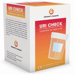 Contenitore urine con tappo a vite uri check da 100ml