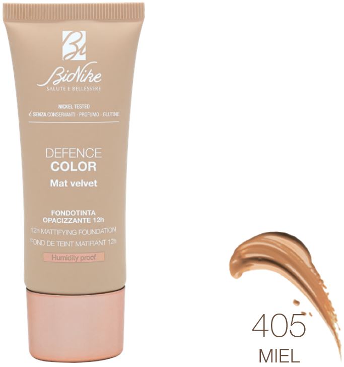 Bionike Defence Color Fondotinta Mat Velvet 405 Miele 30 ml