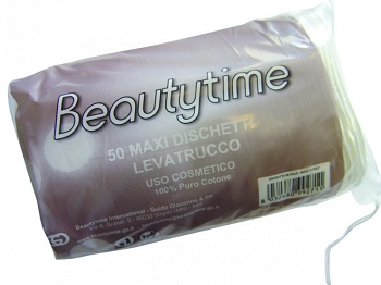 Beautytime Dischetti Levatrucco Maxi Cotone 50 Pezzi