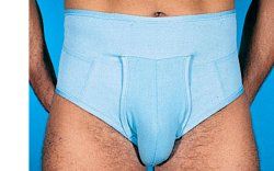 Farmacare Slip Erniario Azzurro Con Pelotte 86-90 cm Taglia 4