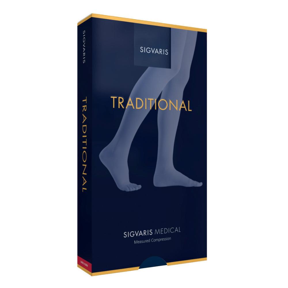 Sigvaris traditional 504 ccl2 monocollant destro lungo beige l plus