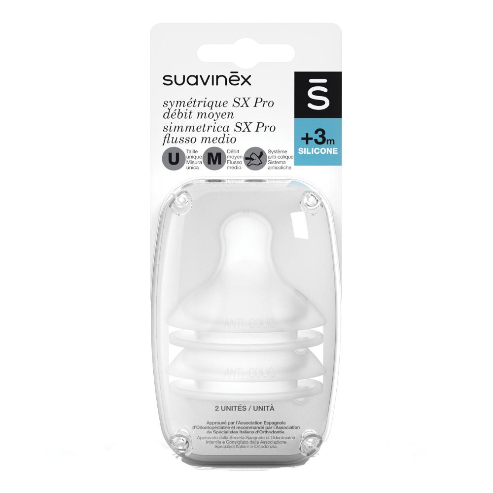 Suavinex Tettarella Simmetrica SX Pro Silicone Flusso Medio