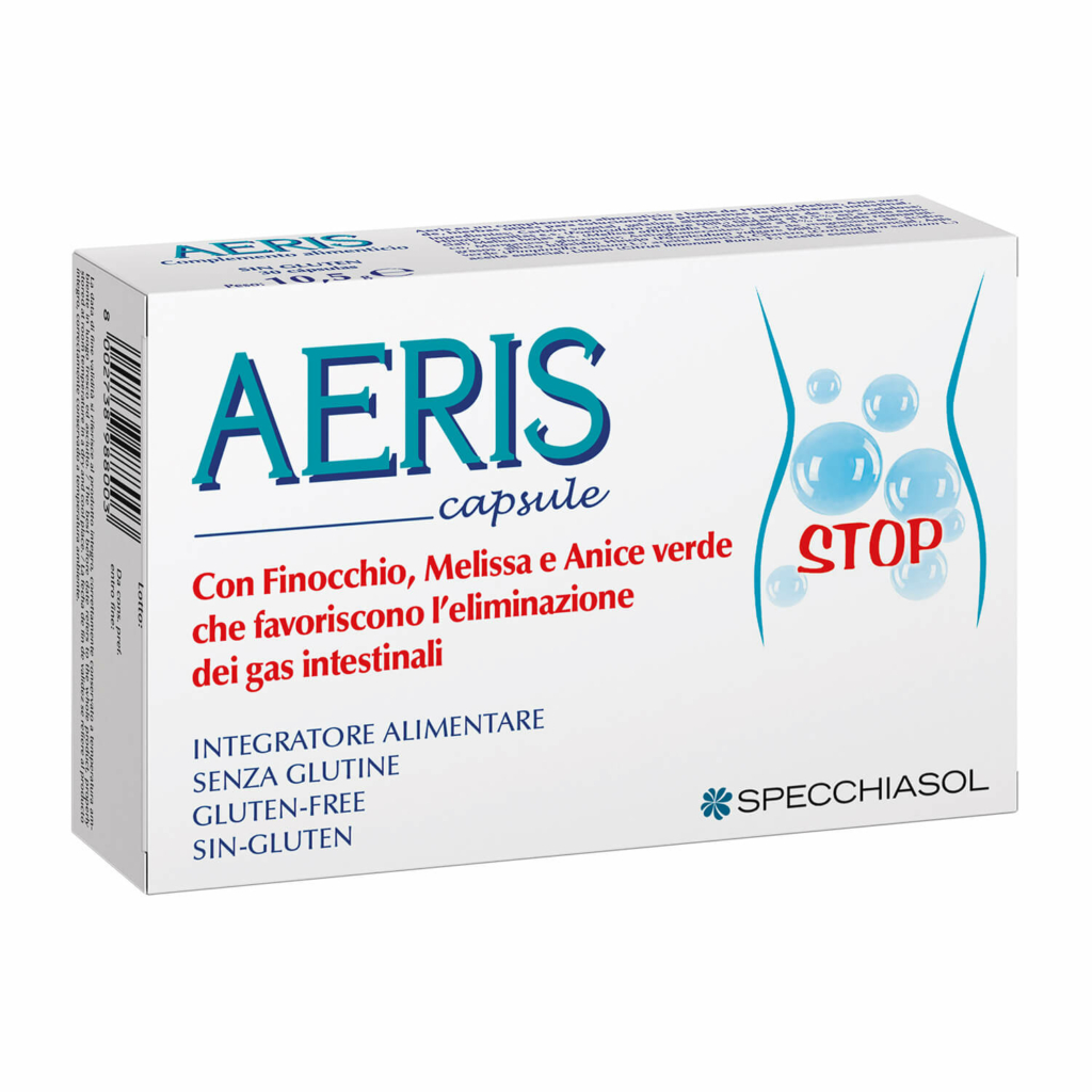 Specchiasol Aeris Gas Intestinale Integratore Eliminazione Gas 30 Capsule