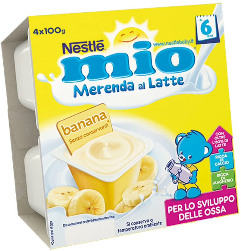 Nestlé Mio Merenda Al Latte Pera 4x100 g