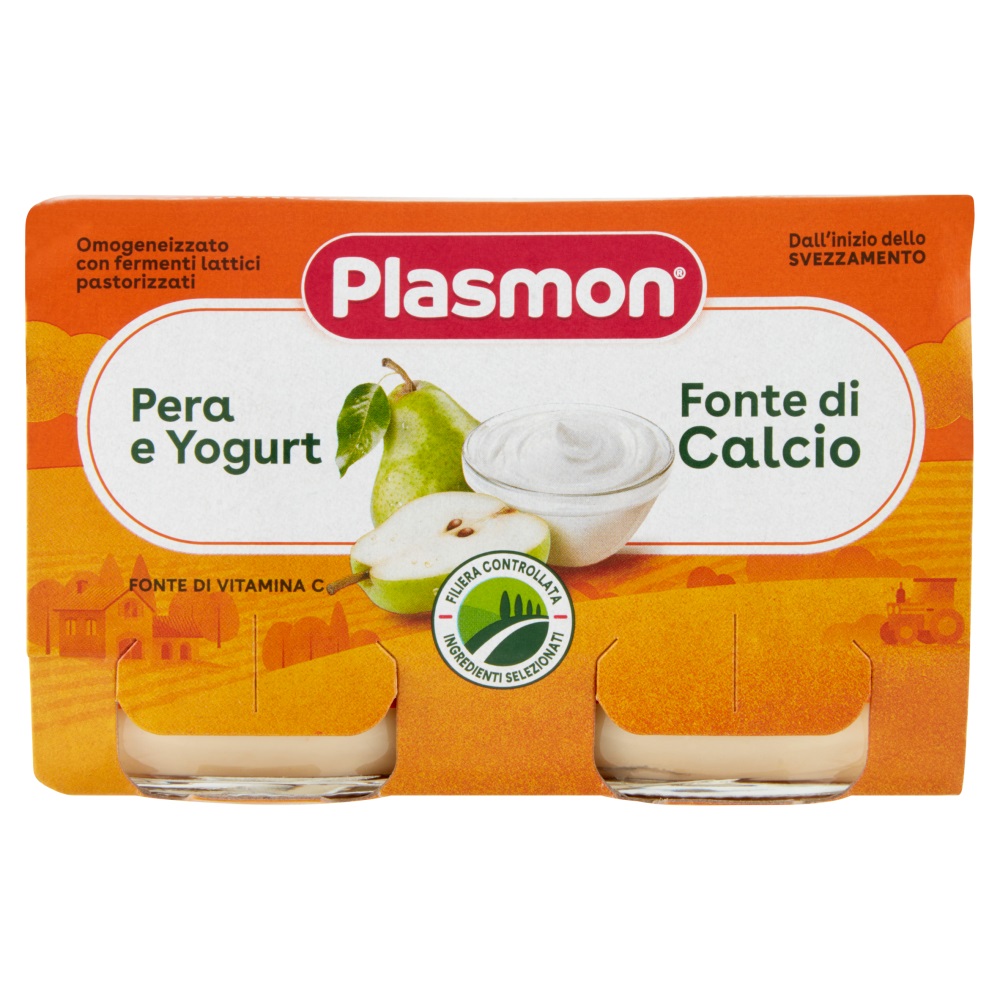 Plasmon Dessert Omogeneizzato Yogurt Pera 2 Vasetti da 120 g