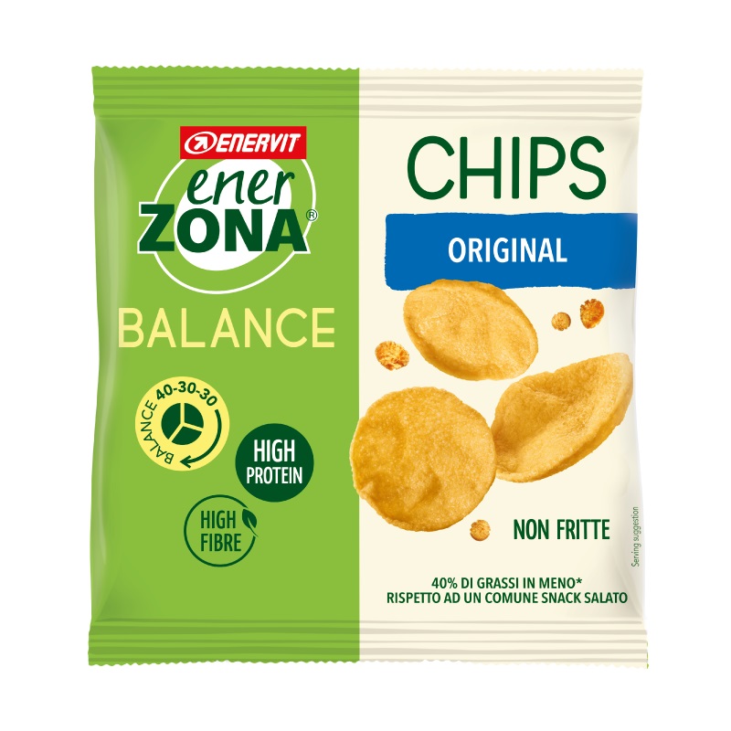 Enerzona Chips 40-30-30 Snack di Soia Gusto Classico 1 Mini-pack