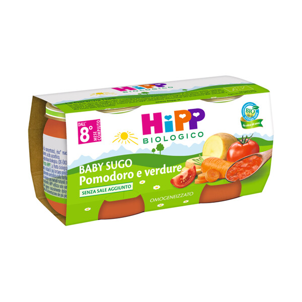 Hipp Biologico Baby Sugo Pomodoro E Verdure 2x80g