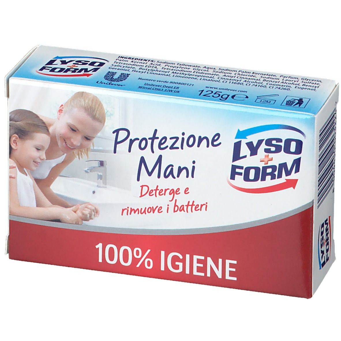 Lysoform Protezione Mani Sapone Solido Igienizzante 125 g