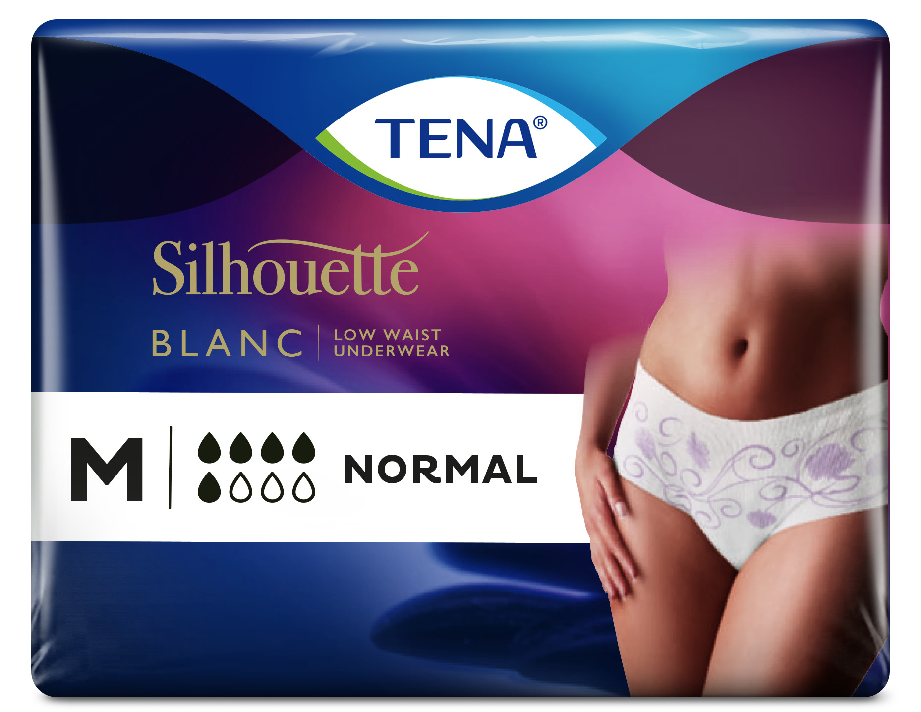 Tena Silhouette Normal Blanc Mutandine Assorbenti Taglia M 12 Pezzi