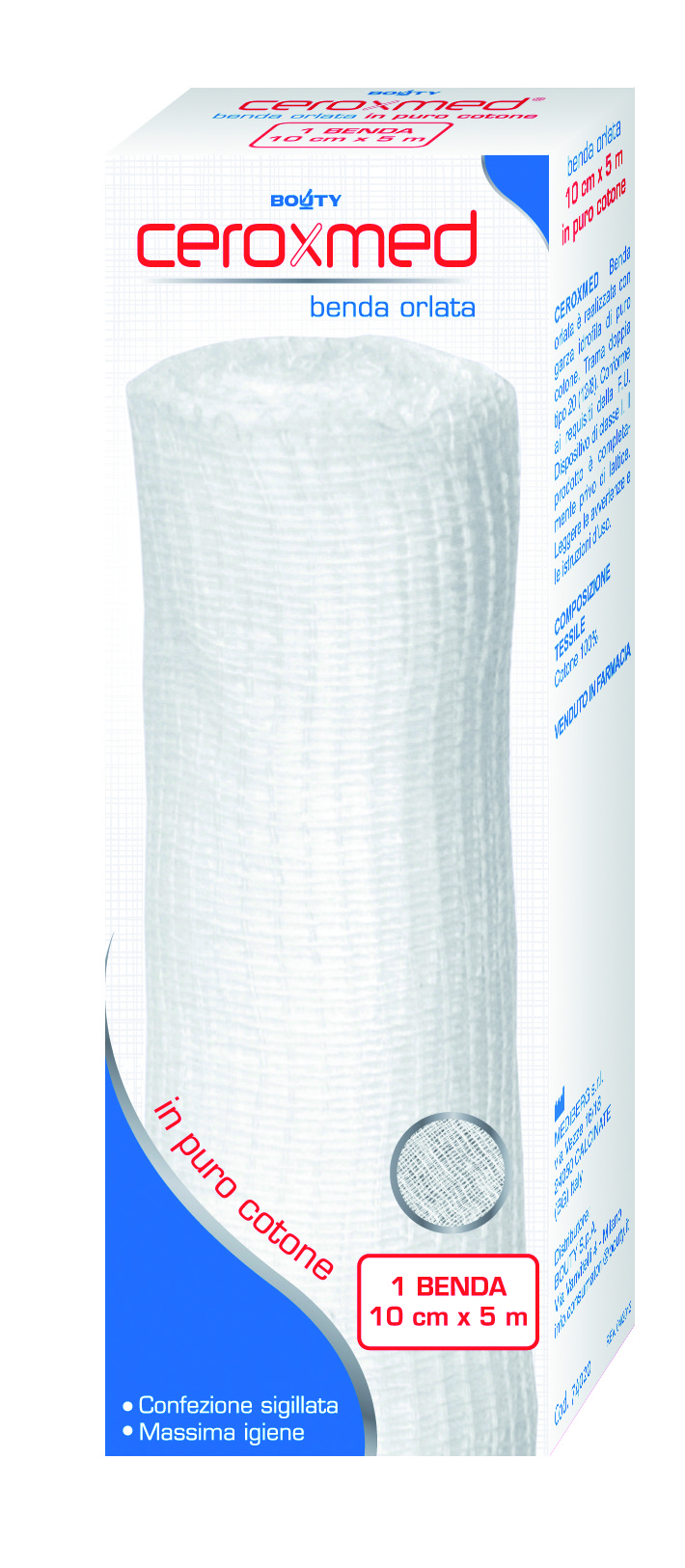 Ceroxmed Benda Orlata in Cotone cm 10x5 m