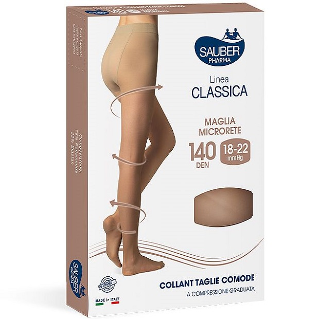 Sauber Linea Classica Collant Taglie Comode 140 Den Colore Nero Taglia 5