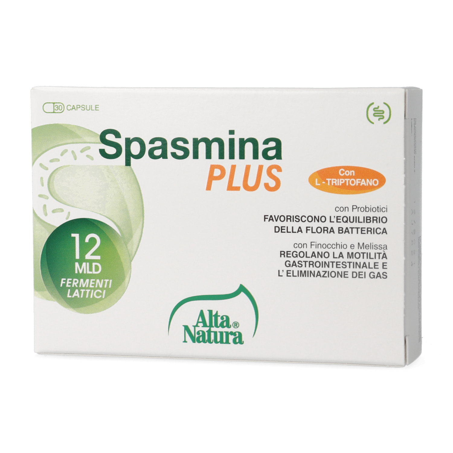 Alta Natura Spasmina Plus Integratore Fermenti Lattici 30 Capsule