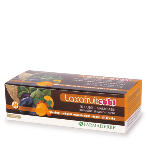 Farmaderbe Laxafruit Integratore Vegetale 15 Cubetti Masticabili