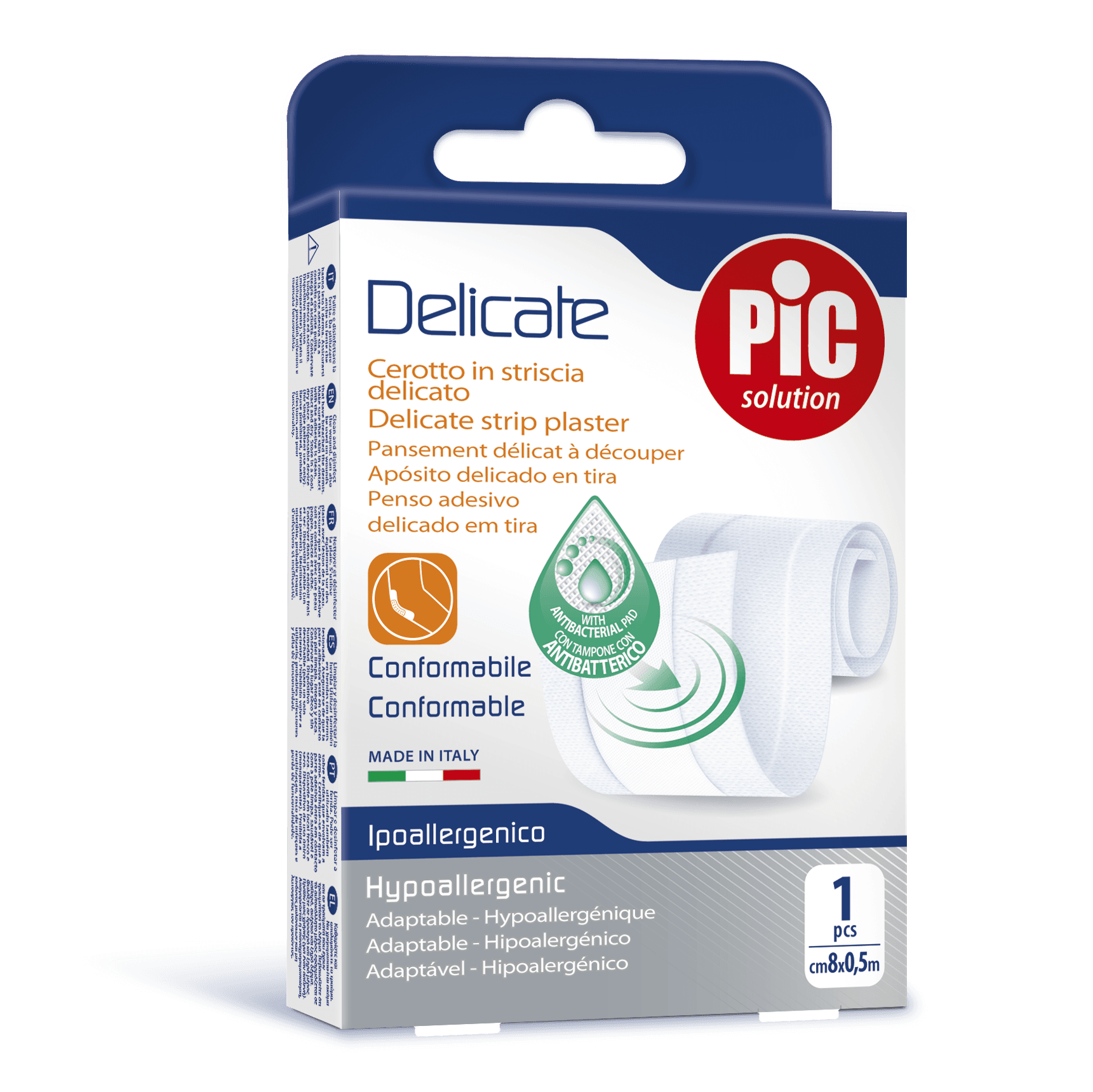 Pic Delicate Cerotto in Striscia Delicato Bianco cm 8x0,5 m