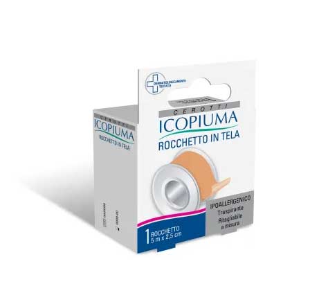 Icopiuma Cerotto Rocchetto In Tela Ipoallergenico cm 2,5x5 m