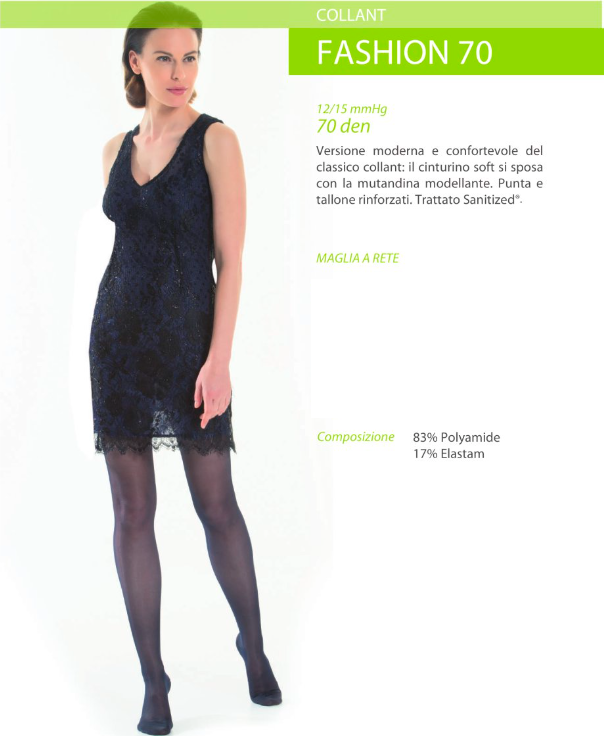 Kamila collant maglia rete fashion 70 denari playa 3 12/15 mmhg