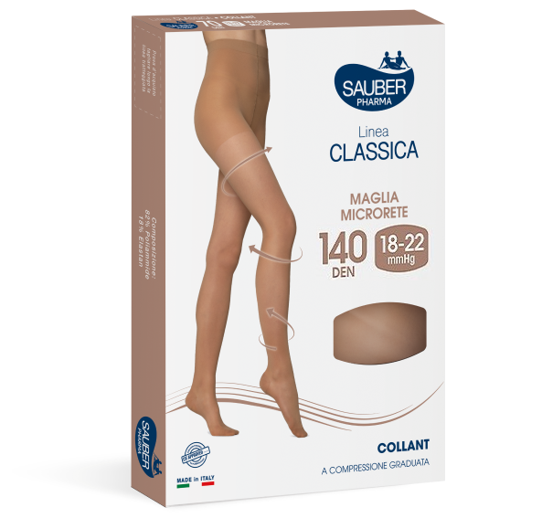 Sauber Linea Classica Collant in Maglia Microrete 140 Den Bronze Taglia 3