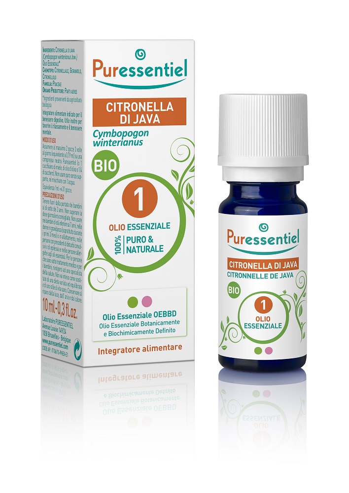 Puressentiel Olio Essenziale Citronella Java Bio Per Benessere Digestivo 10 ml
