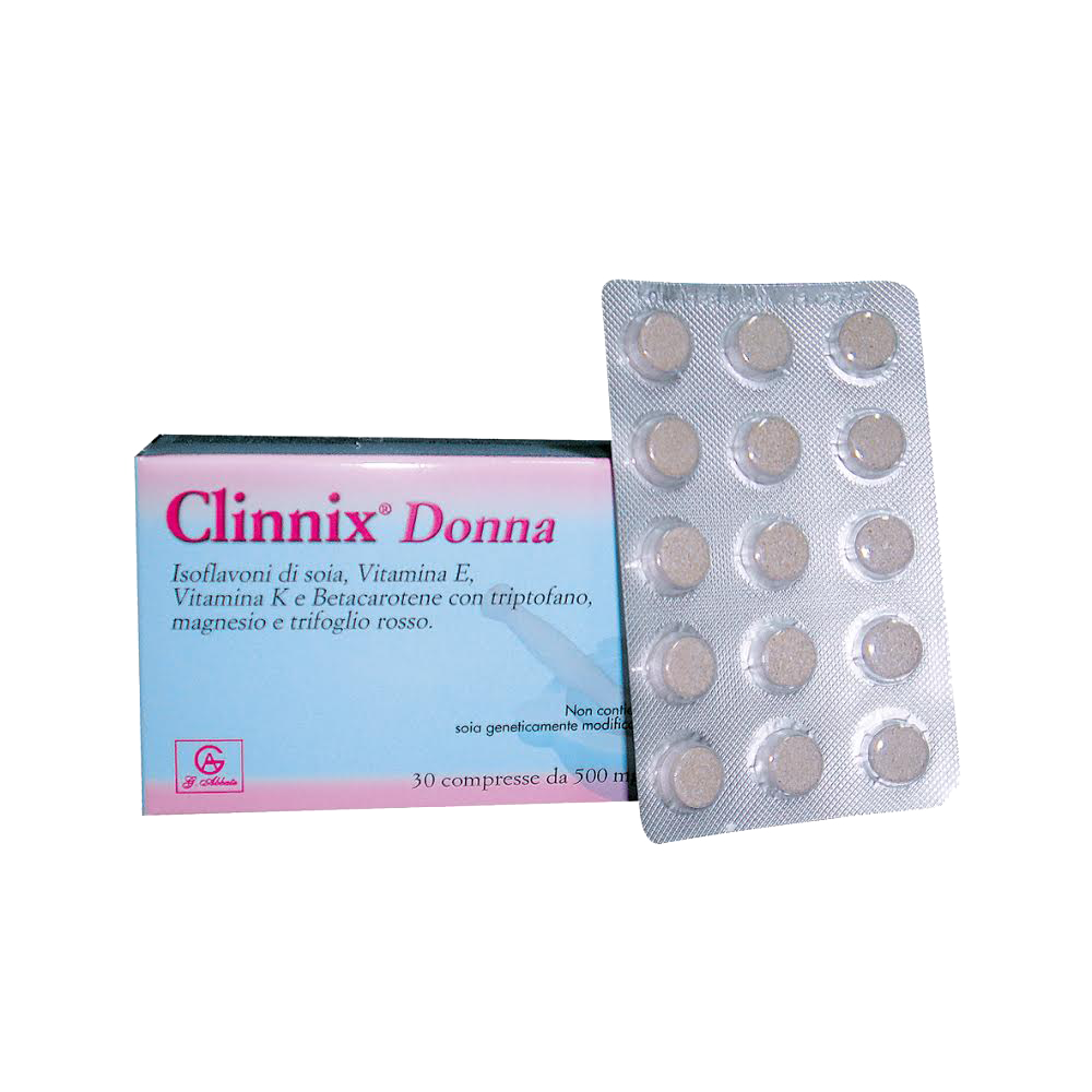 ABBATE GUALTIERO srl CLINDERM DONNA INTEGRATORE ALIMENTARE 30 OMPRESSE da 1,2g