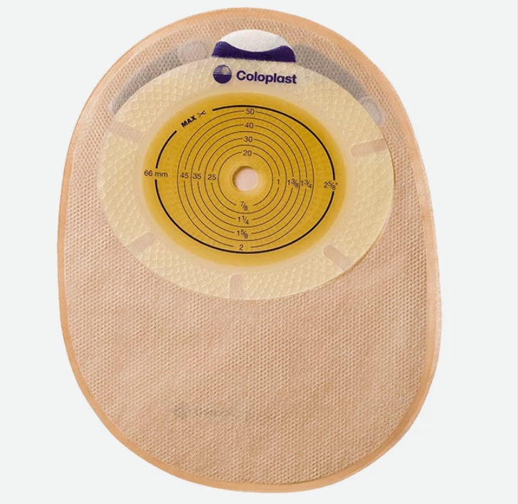 Sacca chiusa per colostomia sistema monopezzo sensura convex light ricoperta in tnt con foro ritagliabile 15/33mm capacita' sacca 650ml misura maxi 10 pezzi