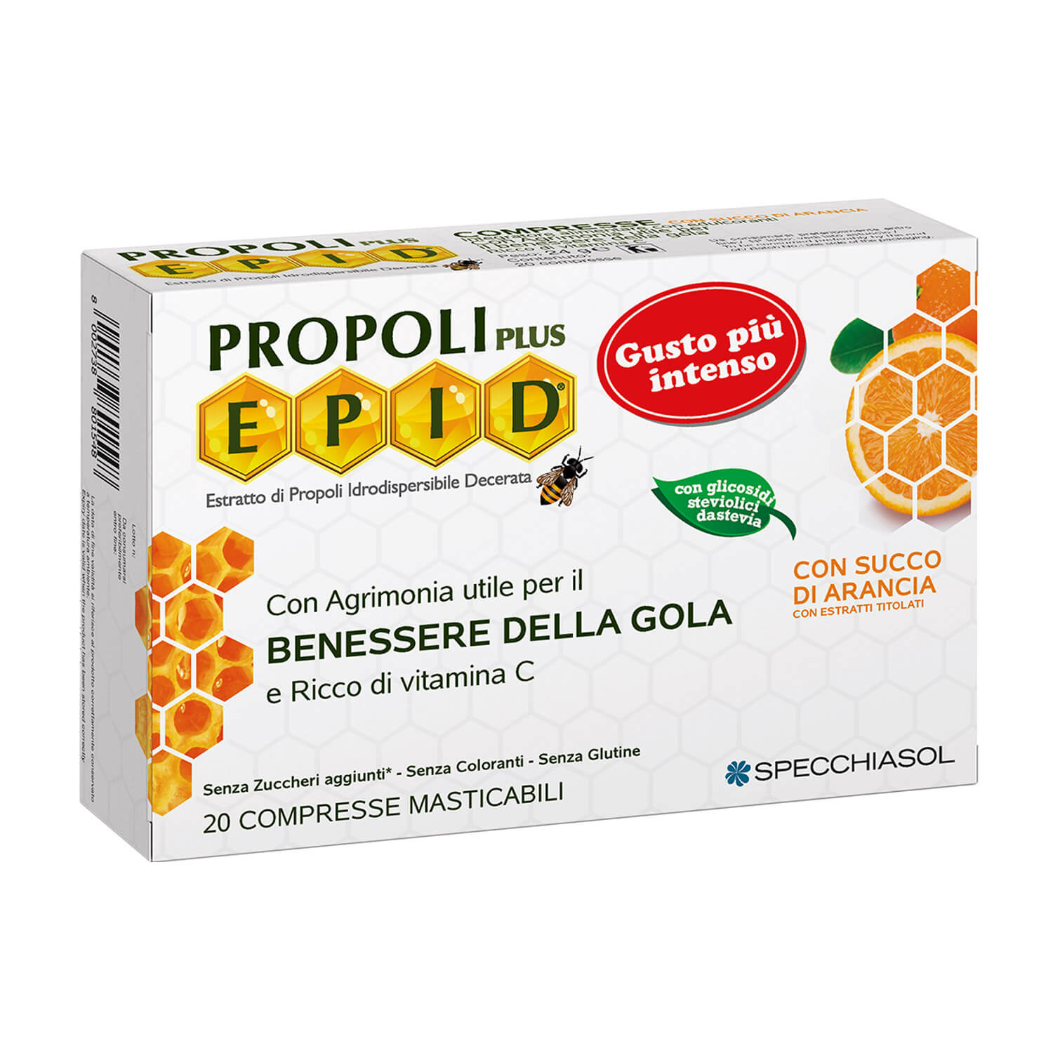 Specchiasol Epid Compresse Arancia Integratore Gola 20 Compresse Masticabili
