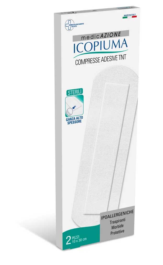 Icopiuma Benda Adesiva TNT 10x30 cm 2 Pezzi