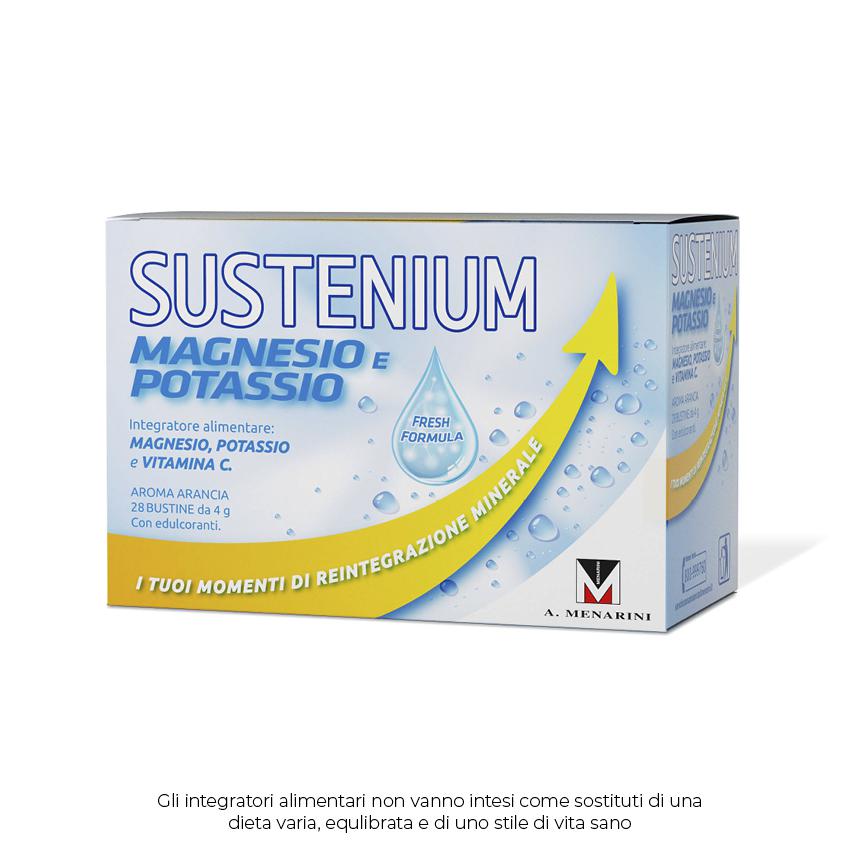 Sustenium Magnesio e Potassio Integratore Sali Minerali 28 Bustine
