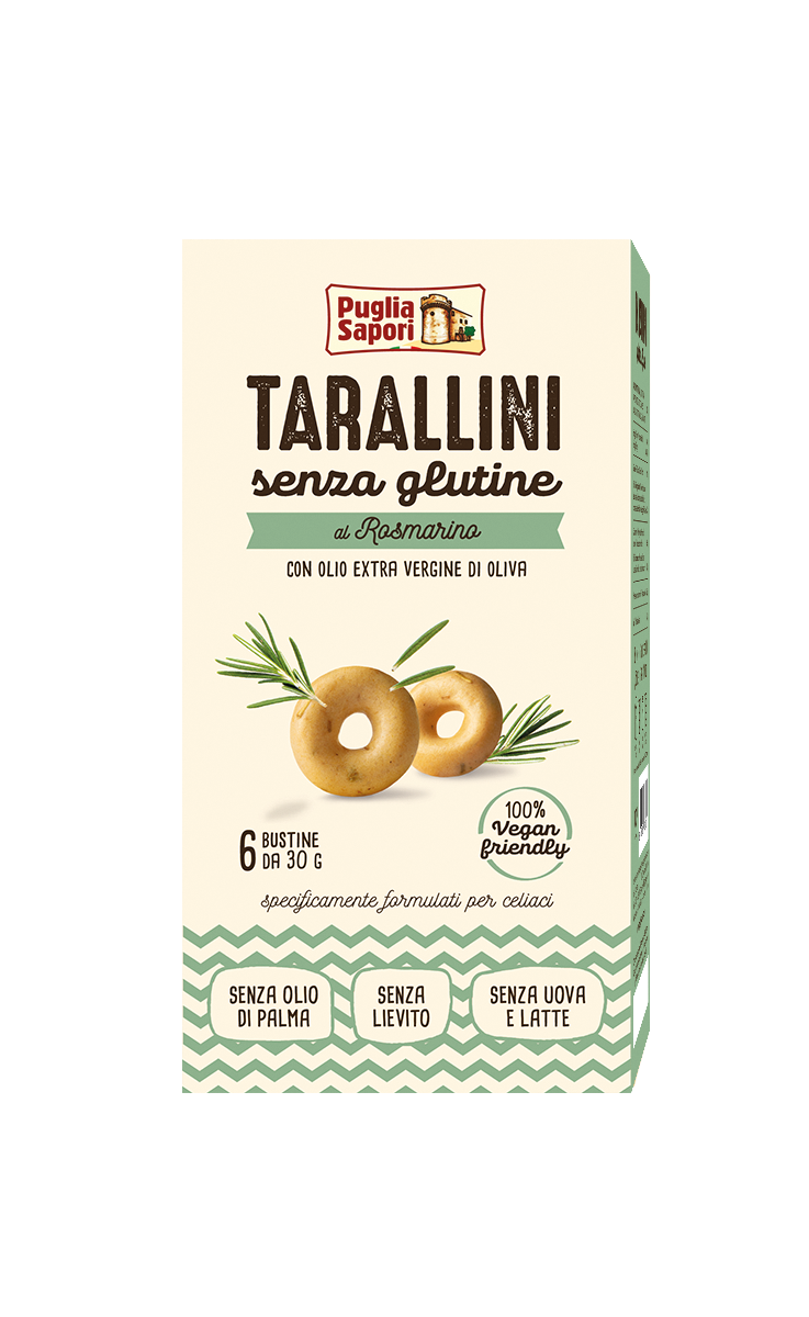 Puglia sapori tarallini rosmarino olio extravergine di oliva 30 g