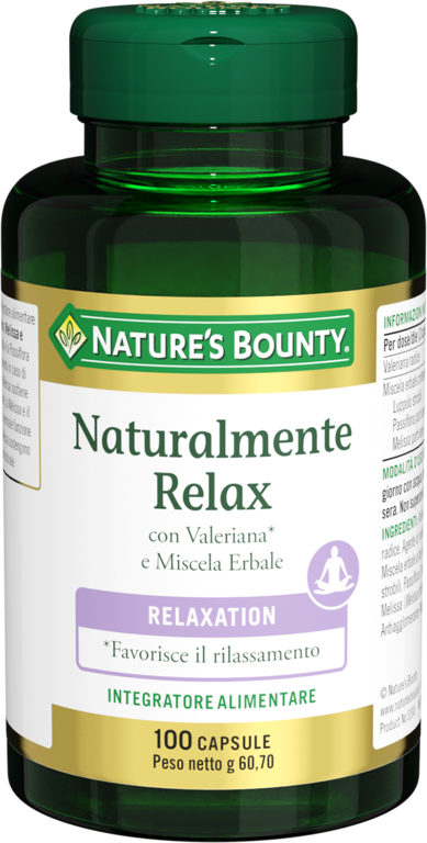 Nature's Bounty Naturalmente Relax Integratore Rilassamento 100 Capsule