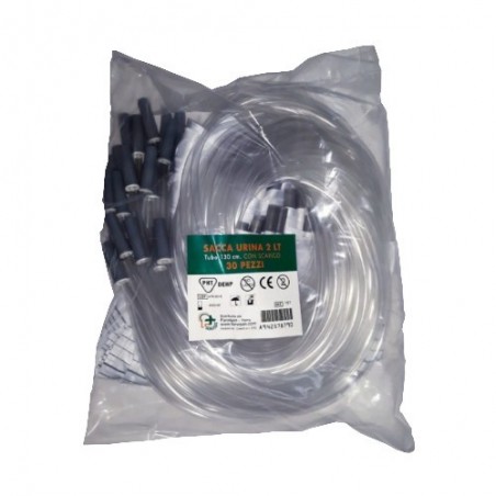 Sacca raccolta urina con scarico tubo 130 cm 30 pezzi