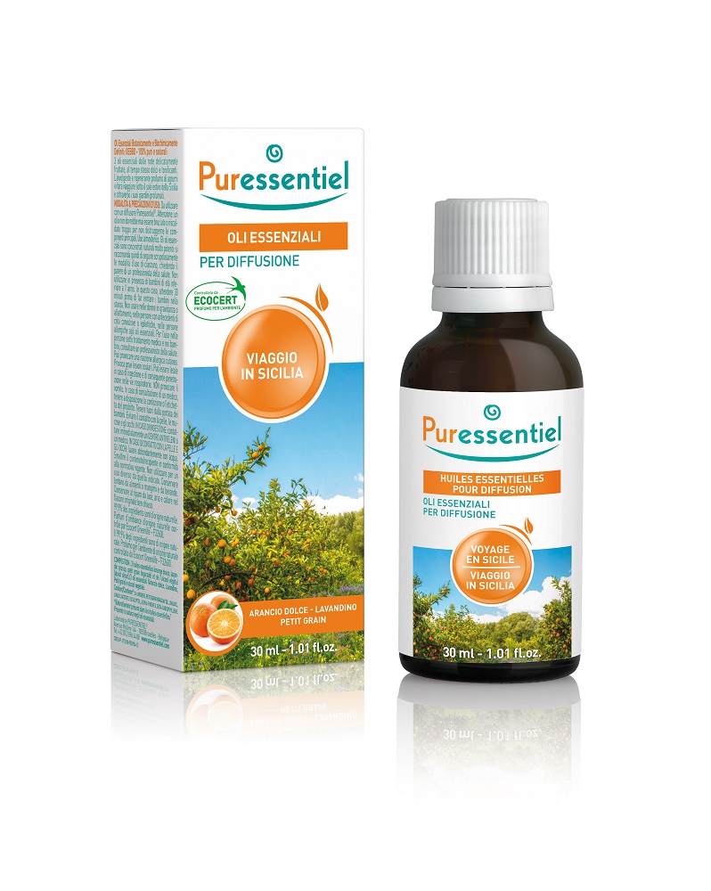 Puressentiel Oli Essenziali per Diffusione Miscela Viaggio in Sicilia 30 ml