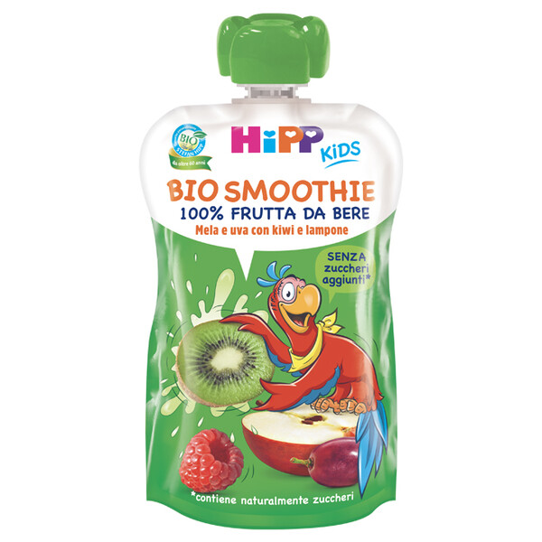 HiPP Kids Bio Smoothie Mela e Uva con Kiwi e Lampone