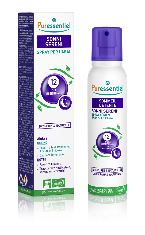Puressentiel Sonni Sereni con 12 Olii Essenziali Spray per Uso Atmosferico 200 ml