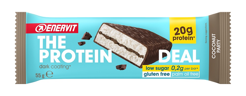 Enervit The Protein Deal Barretta Proteica Gusto Cocco e Cioccolato 55 gr