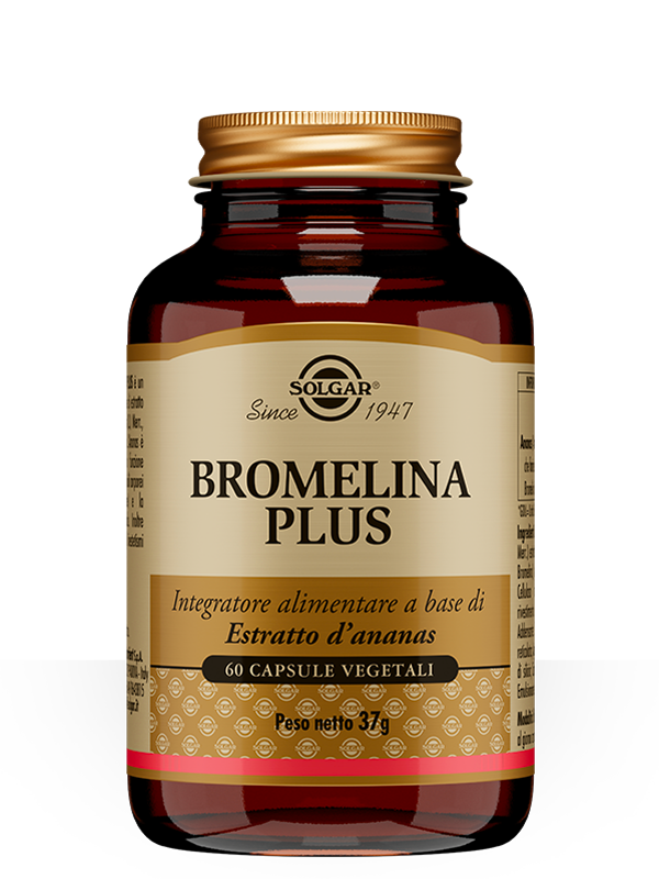Solgar Bromelina Plus Integratore Drenante 60 Capsule