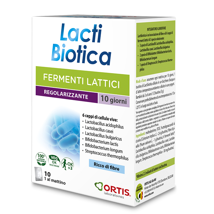 LactiBiotica integratore con Fermenti Lattici 10 Bustine