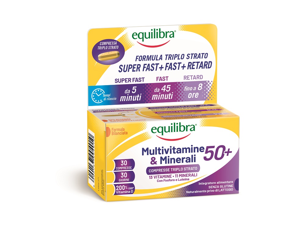 Equilibra Multivitamine & Minerali 50+ Integratore di Vitamine e Minerali 30 Compresse