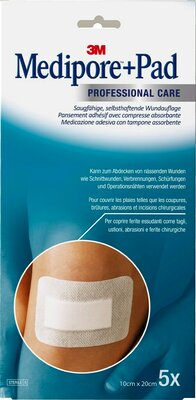 Medipore+Pad Medicazione Sterile 10x20 cm 5 Pezzi