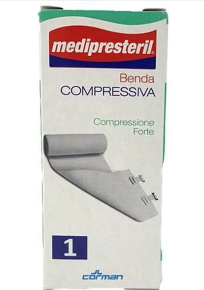 Medipresteril Benda elastica traumatologica con graffetta 4,5 m x 8 cm 1 Pezzo