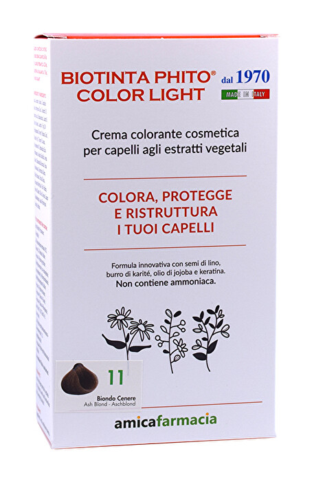 Biotinta phito light 11 biondo cenere 1 crema colorante 60 ml + 1 fissante 120 ml