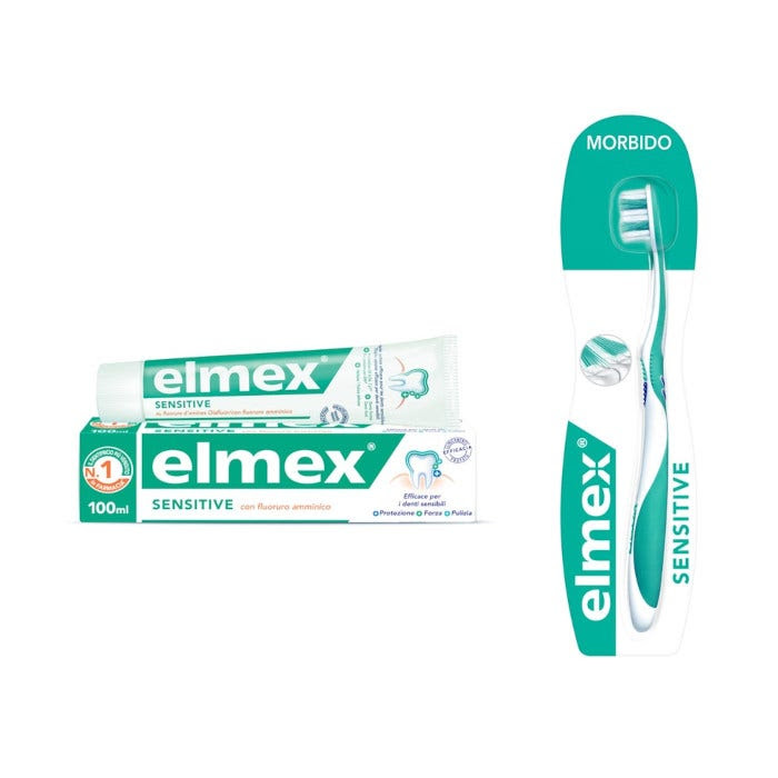Elmex dentifricio sensitive 100 ml + spazzolino elmex sensitive
