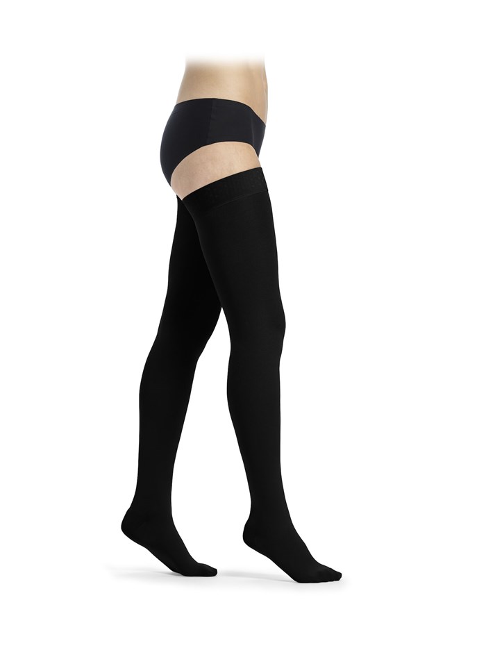 Sigvaris magic ccl2 autoreggente puntini quadrinova normale punta aperta nero l