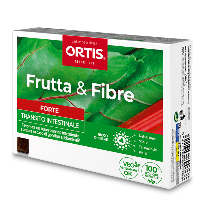 Frutta e Fibre Forte Integratore per il Transito Intestinale Pigro Occasionale 12 Cubetti