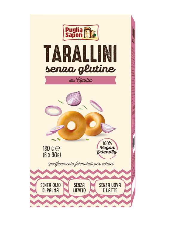 Puglia sapori tarallini alla cipolla 6 bustine 30 g