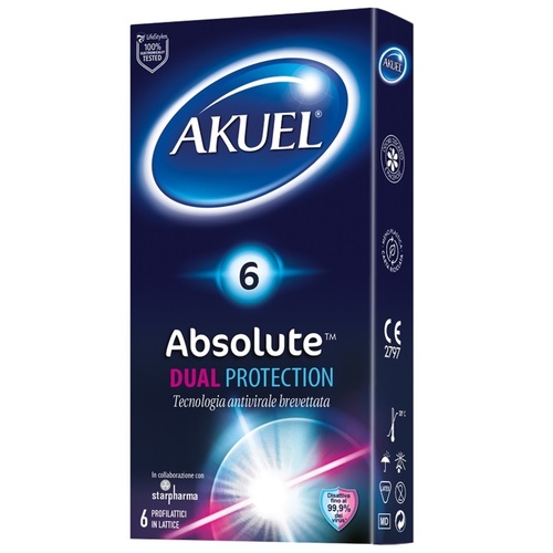 Akuel Absolute Dual Protection Profilattici 6 Pezzi