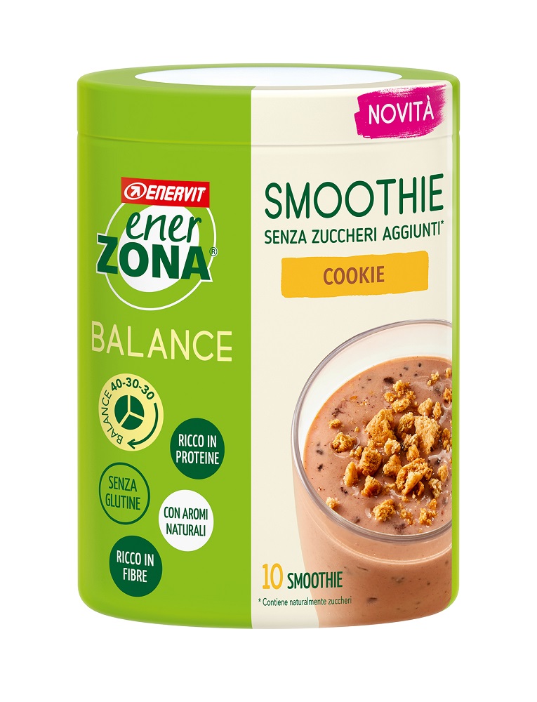Enerzona Smoothie Proteico Cookie per Spuntini Bilanciati 300 gr