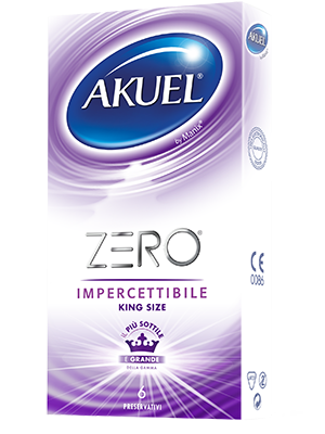 Akuel Zero Impercettibile King Size Preservativi 8 Pezzi