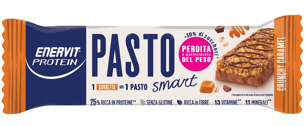 Enervit Protein Pasto Barretta Sostitutiva Perdita Del Peso Crunchy Caramel 55 g
