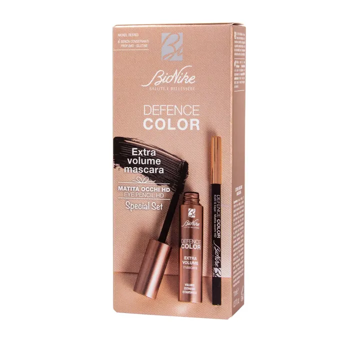 Defence color special set occhi extra volume mascara + matita hd301
